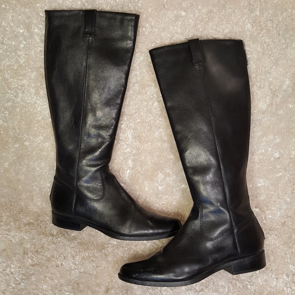 Calvin Klein Shoes - Calvin Klein Black Leather Tamryn Tall Boots